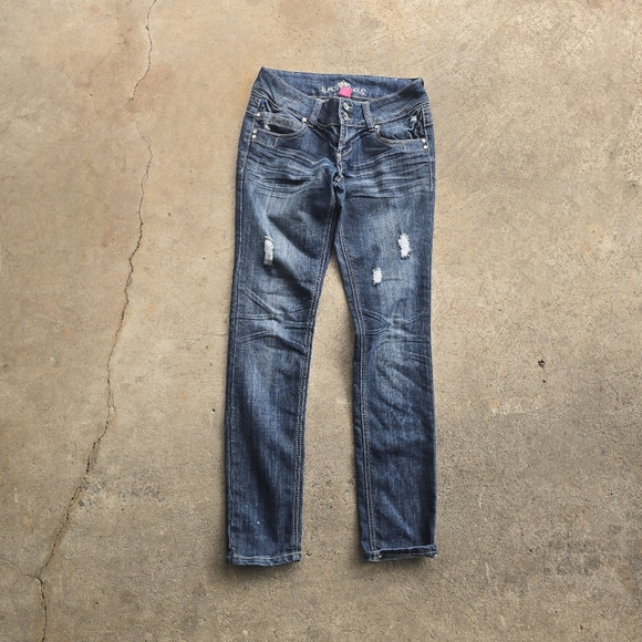 y2k almost famous skinny jean flp pocket size 7 - Picture 1 of 4